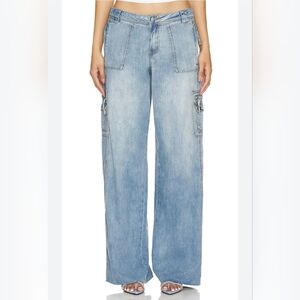 I.AM.GIA Harlin Wide Leg Cargo Jeans in blue size medium